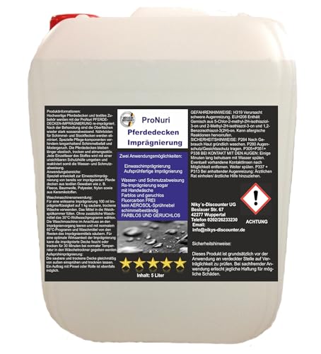 5L Pferdedecken-Imprägnierung Imprägnierung Tierdecken Imprägniermittel von ProNuri