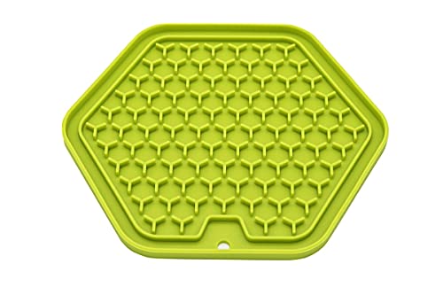 Leckmatte LadiMat aus Silikon, Hexagon, Schleckmatte für Hunde und Katzen, Leckerli-Matte von NATIV