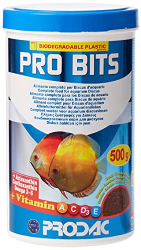 PRODAC PRO Bits ALLEIN Futter MITTEL IM GRANULAT AQUARIEN DISKUS 1200 ML 500 GR von Prodac