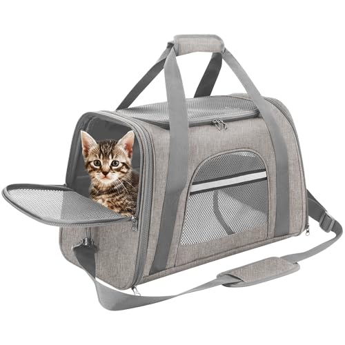 Prodigen Haustier-Tragetasche von Fluggesellschaften zugelassene Haustier-Transportbox für kleine Hunde, Fluggesellschaften zugelassene Katzen, Haustier-Reisetasche von Prodigen