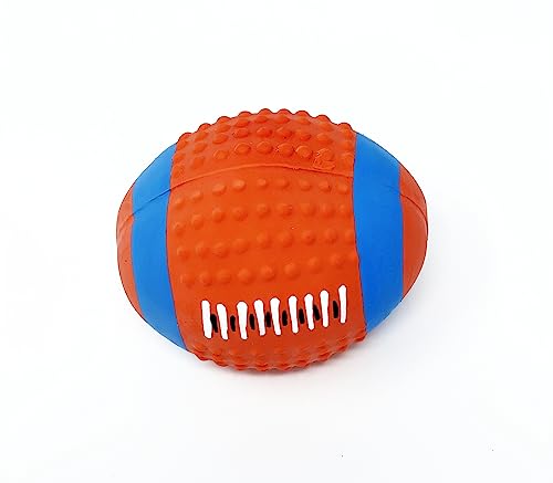 Professional Class- Voted No.1 for Quality Hundebälle Quietschbälle für Hunde Inklusive 1 Solid Flex Hundespielzeug Spielball mit Griff (Orange Blau) von Professional Class- Voted No.1 for Quality