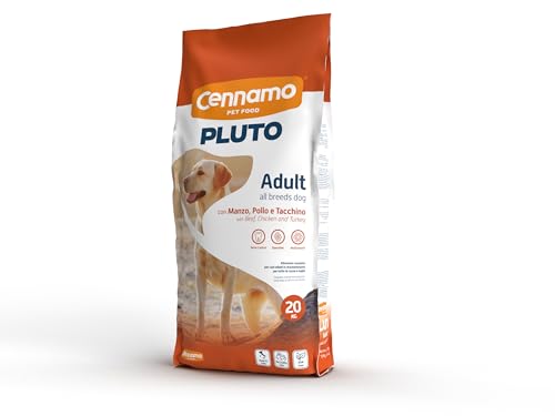 Pluto Dog Basic Trockenfutter für Hunde, Hundefutter trocken, 20 kg, vollständige und ausgewogene Nahrungsangebote, Hundesnacks, Kroketten von Professional Food