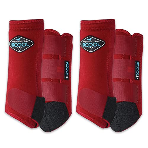 Professional's Choice 2XCOOL Sport-Medizin-Hufstiefel, schützendes und atmungsaktives Design für ultimativen Komfort und Haltbarkeit bei aktiven Pferden, Vorteilspackung, 4 Stück, mittelgroß, von Professional's Choice