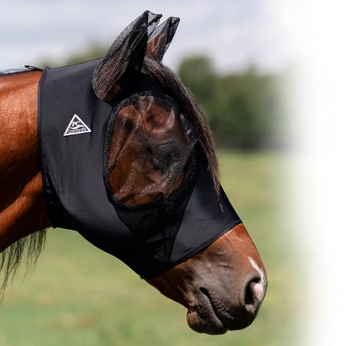 Professional's Choice Comfort-Fit Fliegenmaske | glattes, dehnbares Material | Netz um die Augen und Ohren ermöglicht klare Sicht und hält Fliegen und Insekten fern | Schwarz, Cob-Größe Professional's Choice Comfort-Fit Fliegenmaske | glattes, dehnbares Material | Netz um die Augen und Ohren ermöglicht klare Sicht und hält Fliegen und Insekten fern | Schwarz, Cob-Größe von Professional's Choice