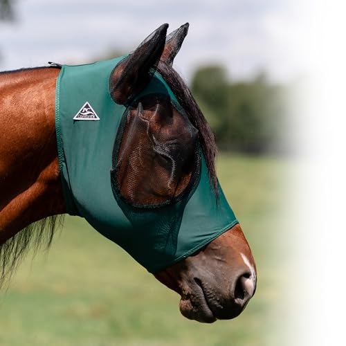 Professional's Choice Comfort-Fit Fliegenmaske | glattes, dehnbares Material | Netz um die Augen und Ohren ermöglicht klare Sicht und hält Fliegen und Insekten fern | Smaragdgrün, Pferde-Größe Professional's Choice Comfort-Fit Fliegenmaske | glattes, dehnbares Material | Netz um die Augen und Ohren ermöglicht klare Sicht und hält Fliegen und Insekten fern | Smaragdgrün, Pferde-Größe von Professional's Choice