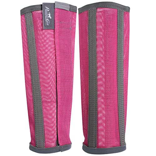 Professional's Choice Deluxe Fly Boots | 4er-Pack | Groß Pink von Professional's Choice