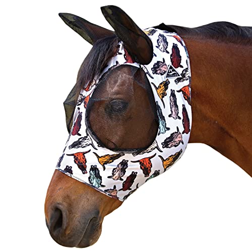 Professional's Choice Pattern Comfort Fit Fliegenmaske Fliegenohren Fliegenhalfter Steerhead Pferd von Professional's Choice