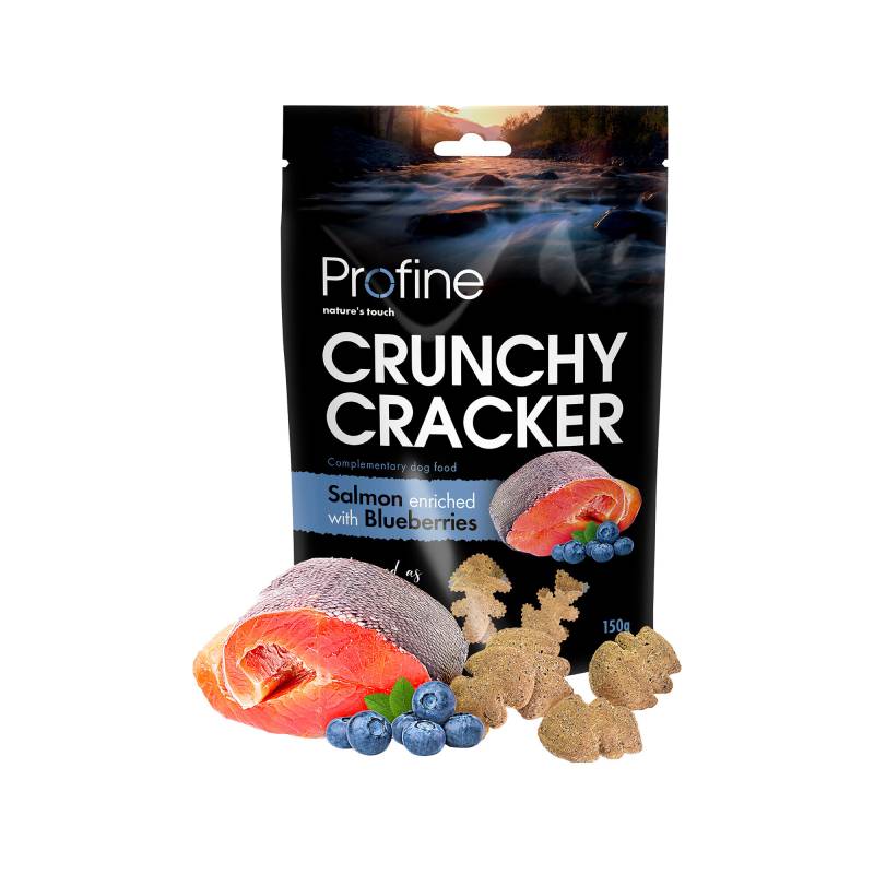 Profine Dog Crunchy Crackers - Lachs - Heidelbeere - 150 g von Profine