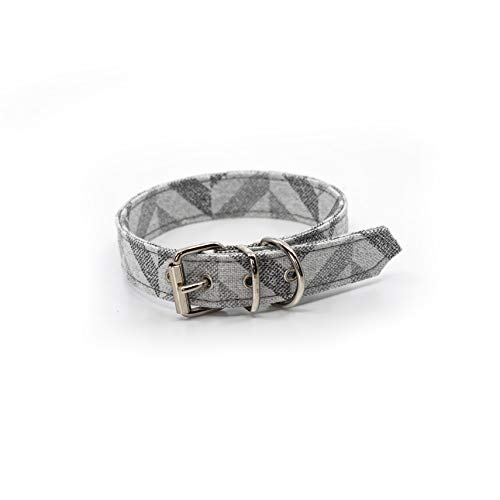 Project Blu XL Eco Friendly Dog Collar, Sustainable Recycled Material Pet Collar (Grey Chevron, Size 50 (Neck Size 34cm-42cm)) von Project Blu