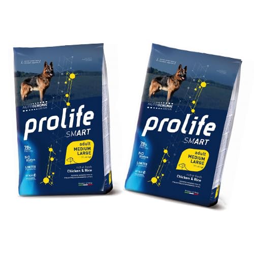 Angebot ZWEI SÄCKE - Prolife Smart, frisches Huhn und Reis für Erwachsene, mittel/groß, 12 kg von Prolife