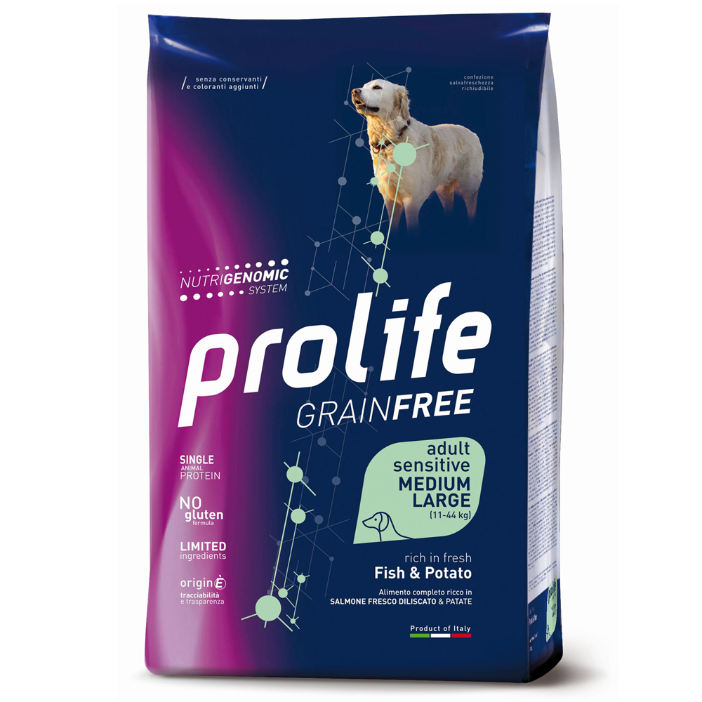 Dog Prolife Grainfree Sensitive Medium/Large Fisch & Kartoffel - 10 kg von Prolife