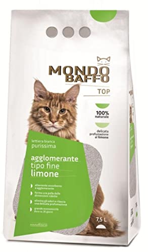 Mondo Baffo Katzentoilette reinweiß, 7,5 l - Zitrone von Prolife