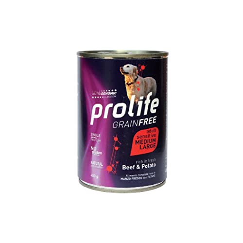 Prolife Getreide Free Erwachsene Sensitive Rindfleisch & Kartoffeln - Medium/Large 400 Gramm Dose Prolife Getreide Free Erwachsene Sensitive Rindfleisch & Kartoffeln - Medium/Large 400 Gramm Dose von Prolife