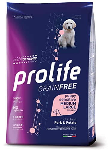 Prolife Grain Free Puppy Sensitive Schweinefleisch & Kartoffeln - Medium/Large - 10 kg Sack von Prolife
