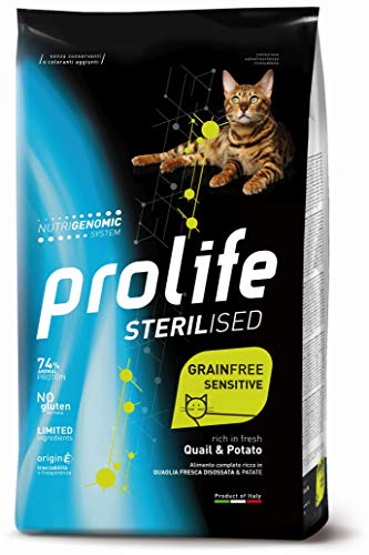 Prolife Sterilised Grain Free Adult Wachtel & Kartoffeln, 7 kg Sack. von Prolife