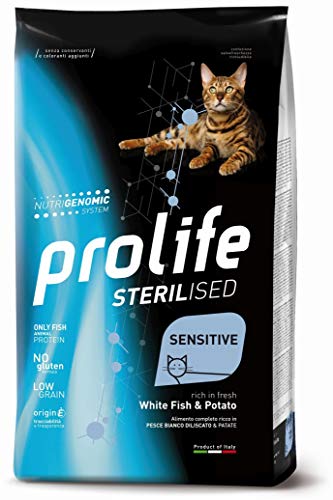 Prolife Sterilisierte Katzenfutter Sensitive Weißfisch und Kartoffeln 400 gr von Prolife