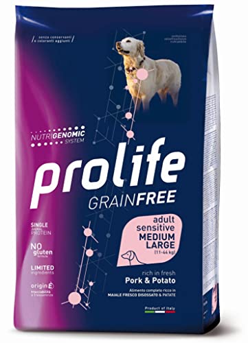 prolife - Getreide Free Adult Sensitive Medium/Large Schweinefleisch und Kartoffeln 10 kg von Prolife