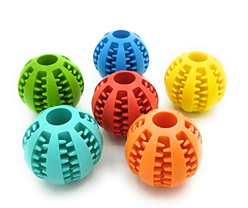 Promotech 5 cm Durchmesser Hundeball mit Zahnpflege-Funktion für kleine und große Hunde Futterball für Leckerli von Promotech