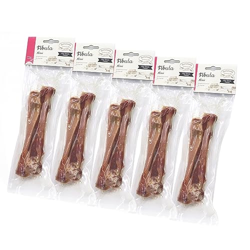 Santaniello Edelschinken-Knochen Mini-Fibula 10 Stück (5 Packungen a 2 Knochen) - Hochwertige Leckerei für Hunde 14-18cm, vakuumverpackt von Prontocare