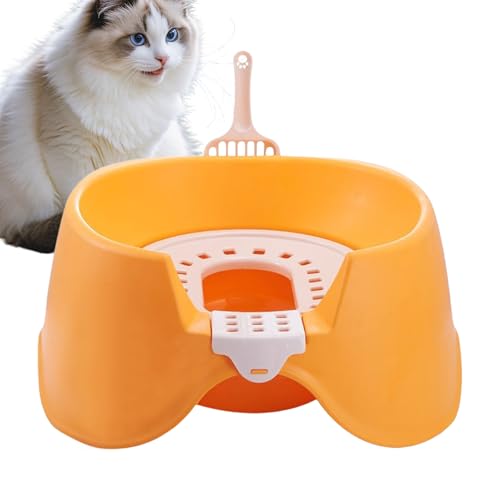 Protoence Katzenklo,Großes Katzenklo mit Antihaft-Beschichtung - Offenes Design mit hohen Seitenwänden für Katzen und Kleintiere für Haushalt und Innenbereich von Protoence