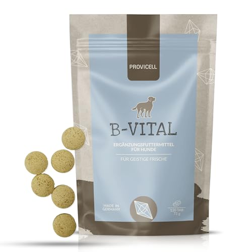 Provicell B-Vital Hund | Vitamin-B-Komplex mit Biotin, Vitamin B1, B2, B5, B6, B12 & Folsäure | Barf-Zusatz mit Tierärzten in Deutschland entwickelt | für Hunde | 120 Tabletten Provicell B-Vital Hund | Vitamin-B-Komplex mit Biotin, Vitamin B1, B2, B5, B6, B12 & Folsäure | Barf-Zusatz mit Tierärzten in Deutschland entwickelt | für Hunde | 120 Tabletten von Provicell