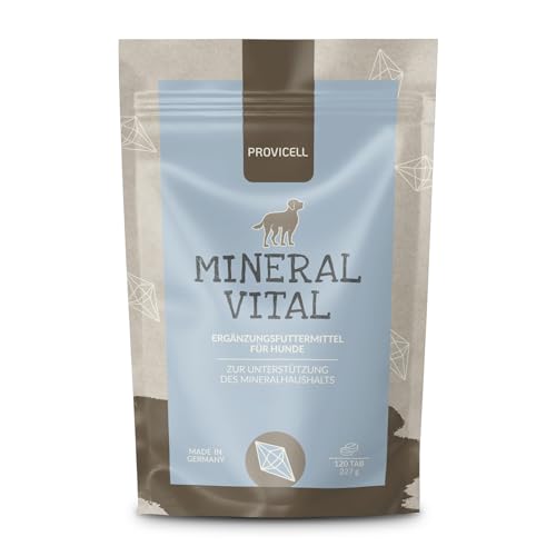 Provicell Mineral Vital für Hunde | Barf-Zusatz von Tierärzten in Deutschland entwickelt | Mineralien-Komplex mit Kalium, Magnesium & Calcium | Barfen für den Hund | Mineralstoffe 120 Tabletten Provicell Mineral Vital für Hunde | Barf-Zusatz von Tierärzten in Deutschland entwickelt | Mineralien-Komplex mit Kalium, Magnesium & Calcium | Barfen für den Hund | Mineralstoffe 120 Tabletten von Provicell