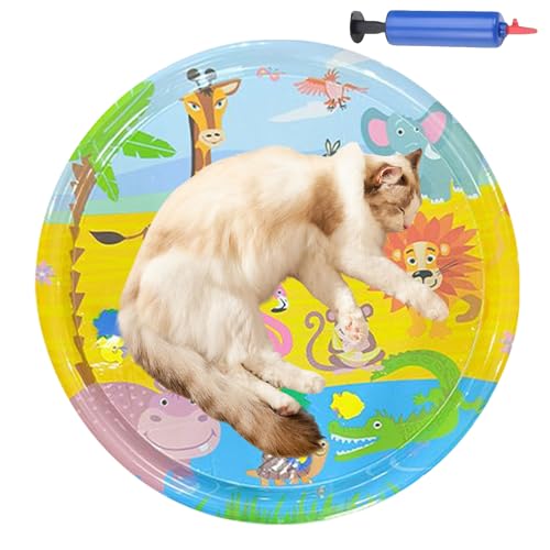 Proypiax Aufblasbares Haustierbett, Wassermatte für Katzen,Bunte Kinderspielmatte mit Inflator | Aufblasbare Haustiervorräte, tragbares sensorisches Spielbett für heißes Wetter, Außengebrauch Proypiax Aufblasbares Haustierbett, Wassermatte für Katzen,Bunte Kinderspielmatte mit Inflator | Aufblasbare Haustiervorräte, tragbares sensorisches Spielbett für heißes Wetter, Außengebrauch von Proypiax