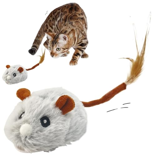 Proypiax Automatische Mäuse Katzenspielzeug, interaktive Katzenspielzeugmäuse - Plüsch Mäuse mit weichem Gummi -Reifen USB -Ladung - Interaktive Vorräte für Haustiere, elektronische quietschende Proypiax Automatische Mäuse Katzenspielzeug, interaktive Katzenspielzeugmäuse - Plüsch Mäuse mit weichem Gummi -Reifen USB -Ladung - Interaktive Vorräte für Haustiere, elektronische quietschende von Proypiax