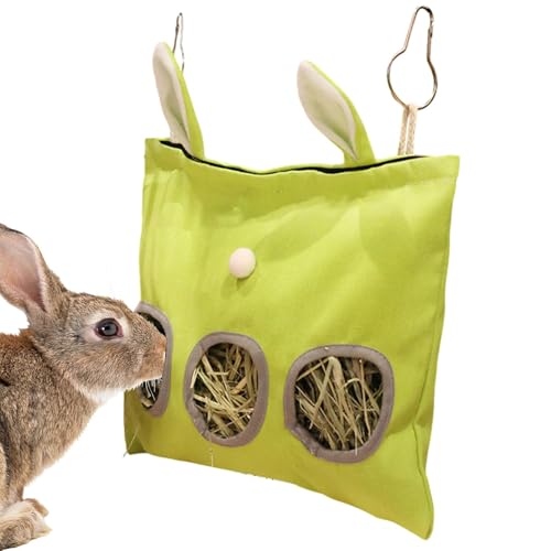 Proypiax Bunny Hay Bag, Kaninchen Hay Feeder - Suspensisible Kaninchen Fütterungssack | Easy-Hattach-Pier-Käfigzubehör, waschbares langsames Essensbeutel für kleine Tiere Proypiax Bunny Hay Bag, Kaninchen Hay Feeder - Suspensisible Kaninchen Fütterungssack | Easy-Hattach-Pier-Käfigzubehör, waschbares langsames Essensbeutel für kleine Tiere von Proypiax