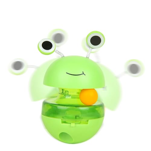Proypiax Cat Treat Toy Spender, Katzenspender Spielzeug - Cat behandeln Puzzle | Froschförmige interaktive Slow Feeder Automatic Teaser Hunting Play Enrichment für Outdoor und Innenräume von Proypiax