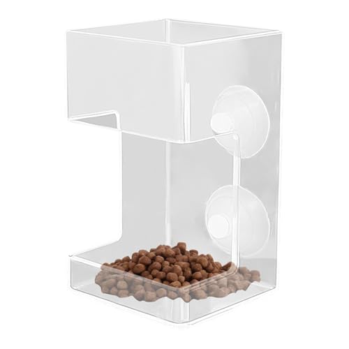 Proypiax Fischröhrchen, Aquarium -Fütterungsrohr,Fischfuttermittel -Lebensmittelspender mit Saugnapfbecher | Clear Shrimp Tably Fütterungsmittel, Tankzubehör für Schildkrötengarnelen von Proypiax
