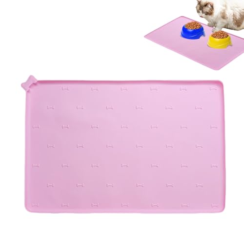 Proypiax Fütterungsmatte, Hunde Essen Matte, Lebensmittelspender Pad, 23,6 x 15,7 Zoll Silikon Nicht rutschfaltbar schnell trocknen von Proypiax