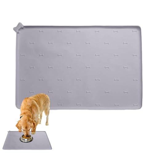 Proypiax Haustier -Fütterungsmatte, Pet Bowl Matte | Lebensmittelspender Pad | 23,6 x 15,7 Zoll Silikon Nicht rutschfaltbar schnell trocknen von Proypiax