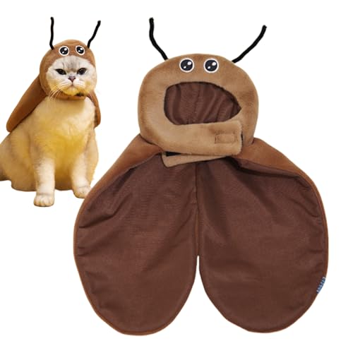 Proypiax Haustier Kostüm Umhang | Kakerlakenförmiger Umhang für Katzen - Cosplay-Zubehör Tierhauben Für Halloween Geburtstag Weihnachtsfeiern Proypiax Haustier Kostüm Umhang | Kakerlakenförmiger Umhang für Katzen - Cosplay-Zubehör Tierhauben Für Halloween Geburtstag Weihnachtsfeiern von Proypiax