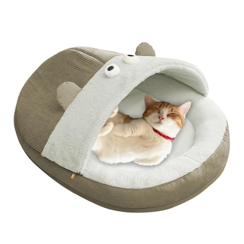 Proypiax Höhlenbett, Katzenhöhlenbetten für Innenkatzen, Überdachtes Katzenbett, Slipper Design waschbares, warmes Nisting mit erhöhter Kante für kleine Rassen große Rassen Senior Welpen Winter die Proypiax Höhlenbett, Katzenhöhlenbetten für Innenkatzen, Überdachtes Katzenbett, Slipper Design waschbares, warmes Nisting mit erhöhter Kante für kleine Rassen große Rassen Senior Welpen Winter die von Proypiax