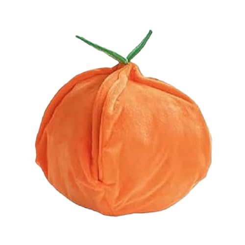 Proypiax Hund schnüffeln Matte, Hund Snuffle Matte, Orangefarbenes Bildungsnahrungsmittel versteckt Spielspielzeug, Plüsch interaktives quietschendes Haustier mit zerknittertem Papier zur Langeweile von Proypiax