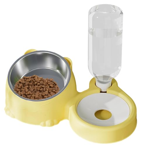 Proypiax Kätzchennäpfe für Futter und Wasser, Katzenfutter- und Wassernapf-Set,Gekippter Katzennapf für Katzen und kleine Hunde | Katzen-Futternapf aus Edelstahl und automatischer Wasserspender mit Proypiax Kätzchennäpfe für Futter und Wasser, Katzenfutter- und Wassernapf-Set,Gekippter Katzennapf für Katzen und kleine Hunde | Katzen-Futternapf aus Edelstahl und automatischer Wasserspender mit von Proypiax