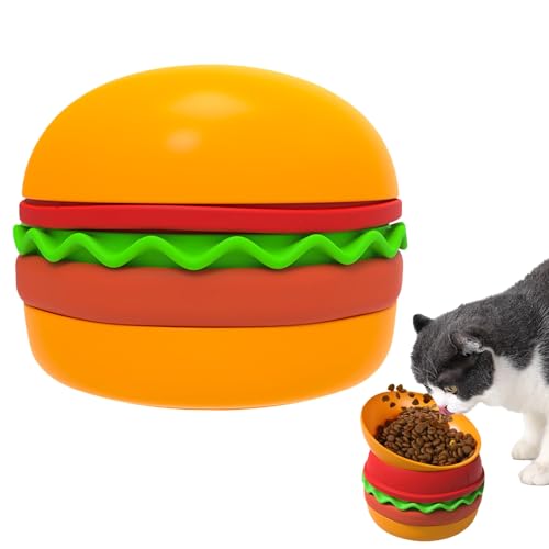 Proypiax Katze Slow Feeder, Hundeschale langsame Feeder,Katzenpuzzle -Feeder | 5-in-1-Hamburger-Design Interactive Labyrinth Teller-Behandlungspenserspielzeug für Anti-Erstickung, Proypiax Katze Slow Feeder, Hundeschale langsame Feeder,Katzenpuzzle -Feeder | 5-in-1-Hamburger-Design Interactive Labyrinth Teller-Behandlungspenserspielzeug für Anti-Erstickung, von Proypiax