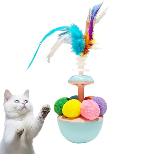 Proypiax Katzenballfeder, Federball Katzenspielzeug | Balance Swing Ball - Tragbare Katzenfeder Interactive Self-Langeweile-Langeweile Spielzeug für das Training im Freien Kätzchen Proypiax Katzenballfeder, Federball Katzenspielzeug | Balance Swing Ball - Tragbare Katzenfeder Interactive Self-Langeweile-Langeweile Spielzeug für das Training im Freien Kätzchen von Proypiax