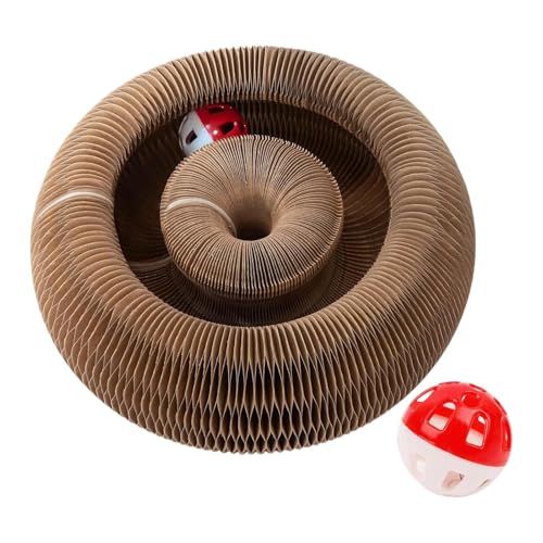 Proypiax Katzenkratzer, Katzenkratzer, Kitten Croboper Pappe mit Ball, Möbelschutz Wellblech Pappe Haustier Kätzchen Mentaler physischer Trainer für kleine mittelgroßen großen Rassen von Proypiax