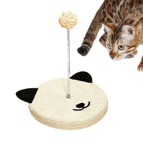 Proypiax Katzenkratzer, Natural Sisal Cat Scratch Pad,Stick Sisal Ball Cat Head Form Interactive | Eingebaute Glocke psychische körperliche Bewegung Spielzeug Heimmöbelschutz für Wände Proypiax Katzenkratzer, Natural Sisal Cat Scratch Pad,Stick Sisal Ball Cat Head Form Interactive | Eingebaute Glocke psychische körperliche Bewegung Spielzeug Heimmöbelschutz für Wände von Proypiax