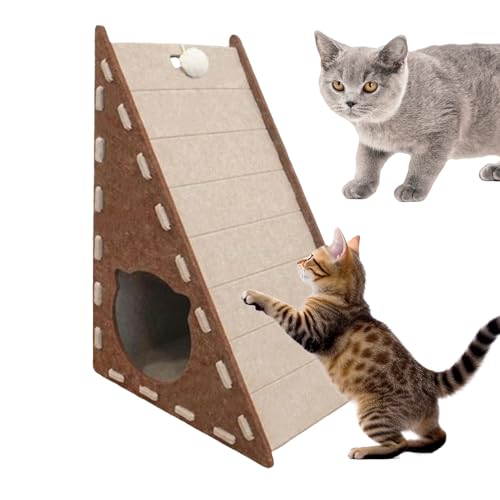 Proypiax Katzenkratzplatte, Katzenkratzerbrett | Trianguläre vertikale integrierte Katzenkratzplatte,Nicht-Shedding-Filzkratzer-Kern-resistente Kätzchenklettermatte für Langeweile Proypiax Katzenkratzplatte, Katzenkratzerbrett | Trianguläre vertikale integrierte Katzenkratzplatte,Nicht-Shedding-Filzkratzer-Kern-resistente Kätzchenklettermatte für Langeweile von Proypiax