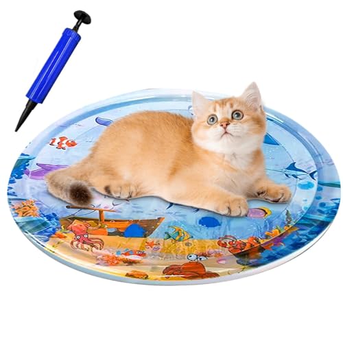 Proypiax Pet Water Play Matte, Wasserssenorspiele Matte - Runde aufblasbare sensorische Pads spielen,Verdickter Sensor Interaktives Anreicherungsspielzeug, unzerbrechliche Haustierbett Fühlen Sie sich Proypiax Pet Water Play Matte, Wasserssenorspiele Matte - Runde aufblasbare sensorische Pads spielen,Verdickter Sensor Interaktives Anreicherungsspielzeug, unzerbrechliche Haustierbett Fühlen Sie sich von Proypiax