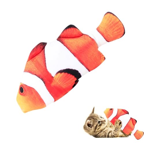 Proypiax Plüschfischkatze Spielzeug, Flopping Fisch mit Katzenminze | Weiches Kätzchen -Übungsspielzeug für alle Rassen Katze,Cartoon Haustiere Kissen Zahnen Puppen für Zuhause, Innenräume, Wohnzimmer Proypiax Plüschfischkatze Spielzeug, Flopping Fisch mit Katzenminze | Weiches Kätzchen -Übungsspielzeug für alle Rassen Katze,Cartoon Haustiere Kissen Zahnen Puppen für Zuhause, Innenräume, Wohnzimmer von Proypiax