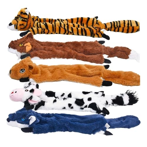 Proypiax Plush Squeaky Dog Toys | 5 Stücke Quietschende Tierfiguren Für Hunde - Beißspielzeug Für Senioren, Welpen & Starke Kauer Mit Trainingsbelohnung Kleinhunde Proypiax Plush Squeaky Dog Toys | 5 Stücke Quietschende Tierfiguren Für Hunde - Beißspielzeug Für Senioren, Welpen & Starke Kauer Mit Trainingsbelohnung Kleinhunde von Proypiax