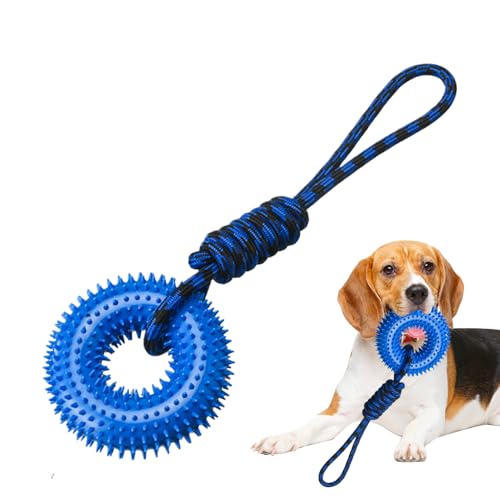 Proypiax Quietschende Spielsachen für Hunde, Hundespielzeug quietschend | Anti-Stress-Spiky Ring,Interaktives Spielzeug mit Seil für kleine mittelgroße Hunde Mentale Stimulation Langeweile Relief im Proypiax Quietschende Spielsachen für Hunde, Hundespielzeug quietschend | Anti-Stress-Spiky Ring,Interaktives Spielzeug mit Seil für kleine mittelgroße Hunde Mentale Stimulation Langeweile Relief im von Proypiax