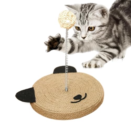Proypiax SISAL CAT Crocker, Kätzchen Scratch Post,Interaktiver Sisal Cat Head Form Stick | Spielzeug für mentale körperliche Bewegung, eingebaute Bell-Heimmöbelschutz für Sofas, Teppiche Proypiax SISAL CAT Crocker, Kätzchen Scratch Post,Interaktiver Sisal Cat Head Form Stick | Spielzeug für mentale körperliche Bewegung, eingebaute Bell-Heimmöbelschutz für Sofas, Teppiche von Proypiax