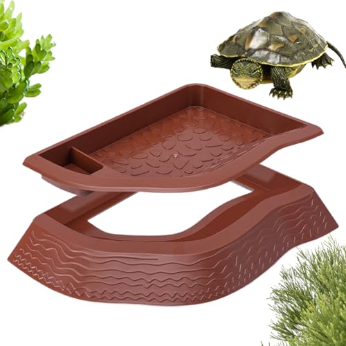Proypiax Schildkröten Schale,rutschfeste Reptilien Wasserschale Mit Sanfter Rampe - Futter Napf Und Badebecken Für Landschildkröten Im Terrarium Oder Freigehege Proypiax Schildkröten Schale,rutschfeste Reptilien Wasserschale Mit Sanfter Rampe - Futter Napf Und Badebecken Für Landschildkröten Im Terrarium Oder Freigehege von Proypiax