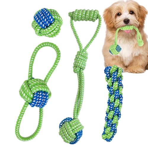 Proypiax Seilknotenhundspielzeug, Hunde Seil kauen Spielzeug | 4X Hundekauenspielzeug - Unterhaltungsspiele, unterhaltsame Aktivitäten, Haustierseil für kleine, mittelgroße, große Rassen, Proypiax Seilknotenhundspielzeug, Hunde Seil kauen Spielzeug | 4X Hundekauenspielzeug - Unterhaltungsspiele, unterhaltsame Aktivitäten, Haustierseil für kleine, mittelgroße, große Rassen, von Proypiax