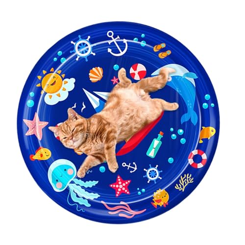 Proypiax Sensorische Wasserspielmatte für Katzen, Katzenwasserspielmatte | Haustierwassersensoriumspad,Indoor Interactive Cat Toy Pet Kühlkissen für Cooles bequemes Spielen Proypiax Sensorische Wasserspielmatte für Katzen, Katzenwasserspielmatte | Haustierwassersensoriumspad,Indoor Interactive Cat Toy Pet Kühlkissen für Cooles bequemes Spielen von Proypiax